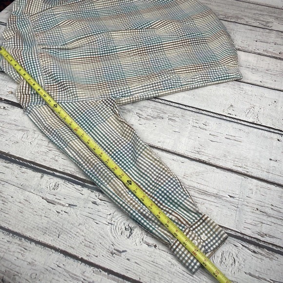 Alan‎ Flusser Men’s L/S Casual Shirt Large color Multi Color Checks Button Down - Picture 7 of 10
